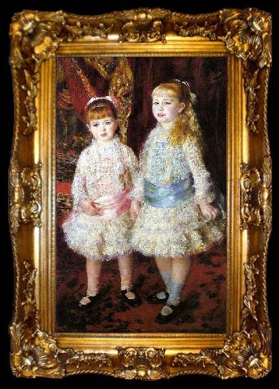 framed  Pierre Auguste Renoir Pink and Blue, ta009-2
